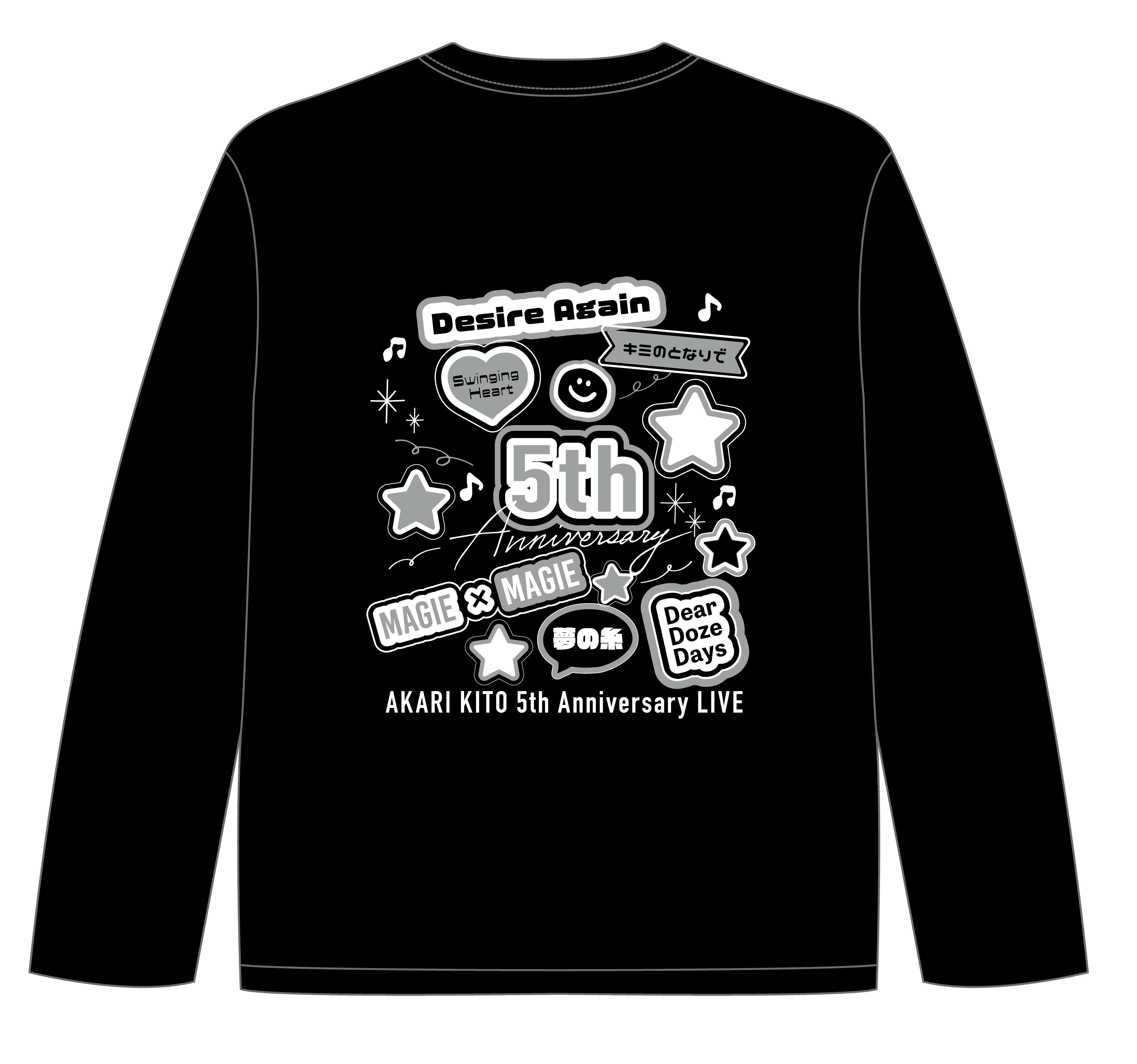 ビッグシルエットロンT Black【鬼頭明里 5th Anniversary LIVE「All